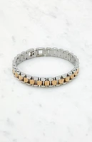 LA Hearts Two Tone Bracelet