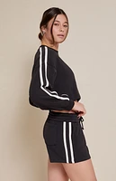 PAC 1980 Active Black Stripe Side Sweat Shorts