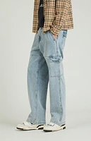 PacSun Light Indigo Baggy Cargo Jeans