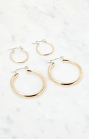 John Galt 2 Pack Hoop Earrings