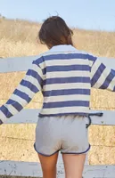 Jondy Striped Long Sleeve Polo Shirt