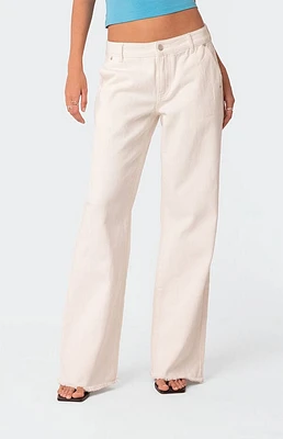 Edikted Dahlia Low Rise Straight Leg Jeans