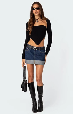 Edikted Knit Triangle Shrug Two Piece Set