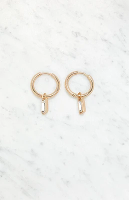 LA Hearts Charm Hoop Earrings