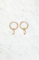 LA Hearts Charm Hoop Earrings