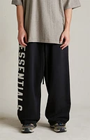 Fear of God Essentials Black Heavy Fleece Relaxed Sweatpants