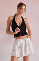 Beverly and Beck Hailey Trim Halter Tank Top