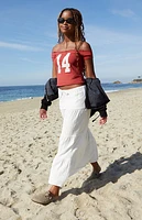 John Galt White Nadia Maxi Skirt