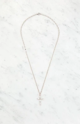 John Galt Rhinestone Cross Necklace