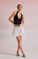 Beverly and Beck Hailey Trim Halter Tank Top