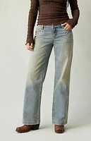Pacsun Zoe Low Rise Girlfriend Jeans Light Blue Tint