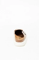 Birkenstock Women's Suede Boston Chunky Clog Warm Sand