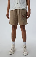 PacSun Embroidered Linen Volley Shorts