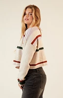 LA Hearts Marissa Striped Cozy Crew Neck Sweater