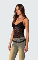 Edikted Eira Sheer Lace Tank Top