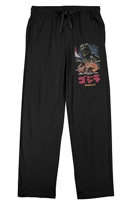 Mens Black Godzilla Classic Sleep Pants