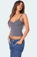 Edikted Amilia Lace Trim Tank Top