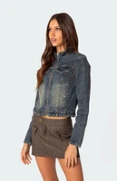 Edikted Scorpio Washed Denim Jacket