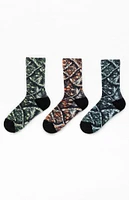 PacSun 3 Pack Camo Tree Crew Socks