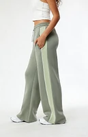 Paneled Wide Leg Sweatpants