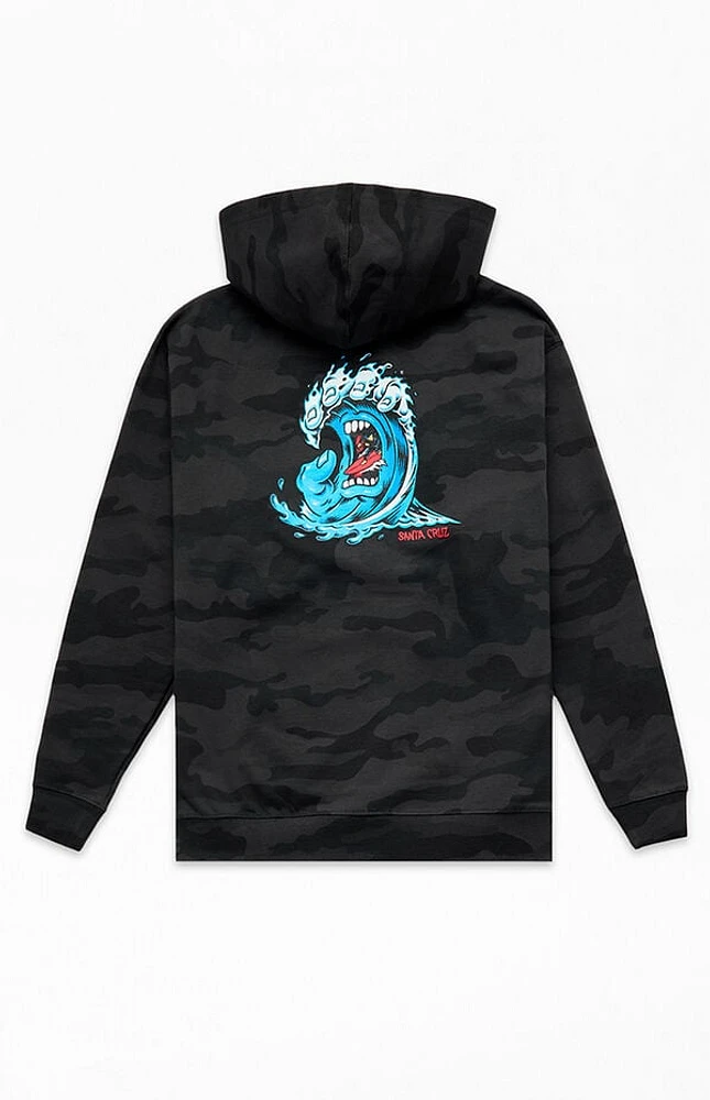 Santa Cruz Kids Black Camo Screaming Wave Hoodie
