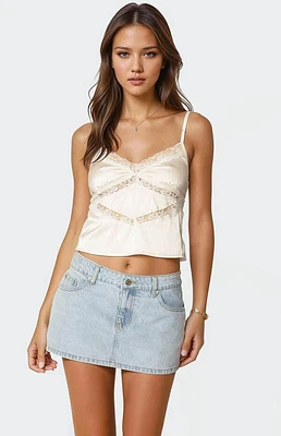 Edikted Tamar Satin Effect Tank Top