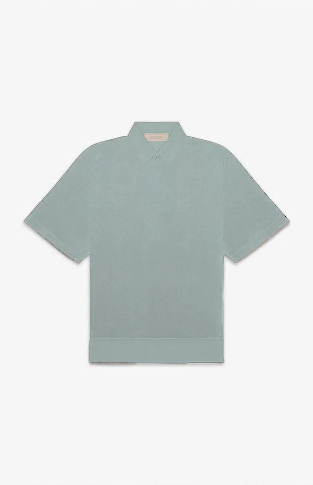 Kids Fear of God Sycamore Terry Cloth Short Sleeve Polo Shirt