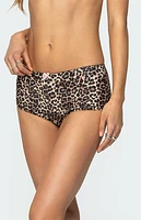 Edikted Mich Leopard Boyshort Bikini Bottoms