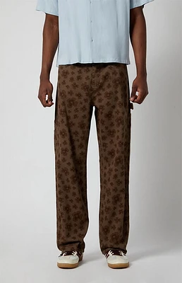 Pacsun Dylan Floral Baggy Carpenter Jeans