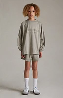 Kids Fear of God Essentials Seal Fleece Running Shorts