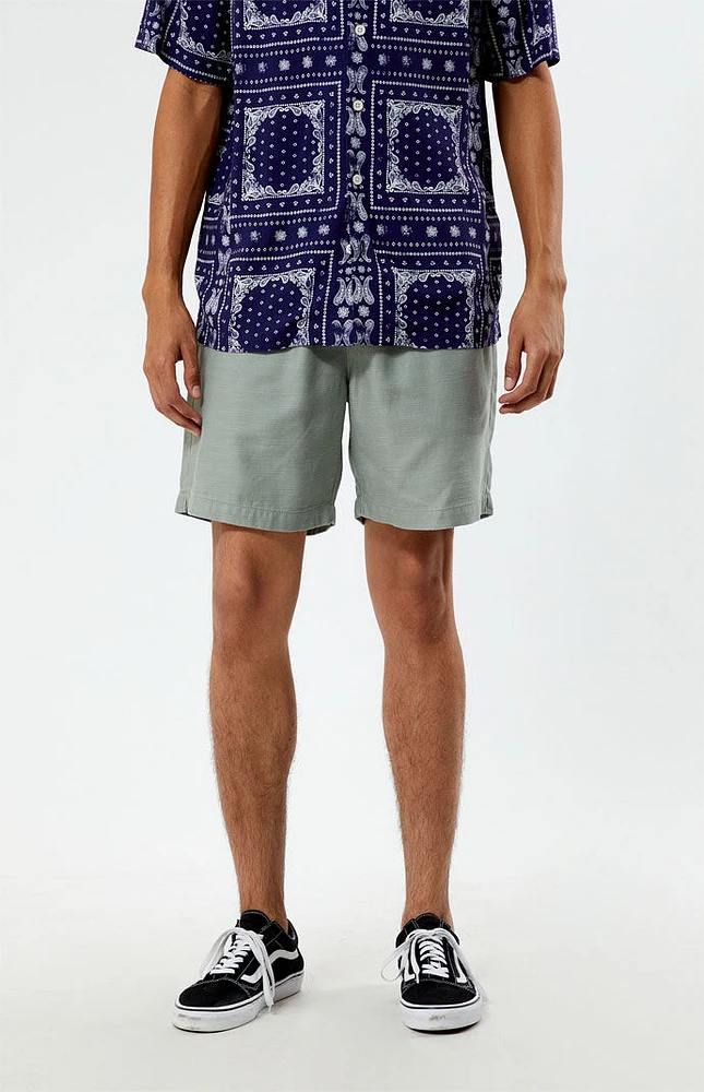 PacSun Olive Volley Shorts