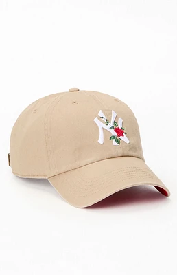 47 Brand Khaki NY Yankees Rose Thorn Dad Hat