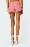 Edikted Gingham Boxer Shorts