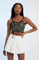 Daisy Street Black & Green Knit Cami Top