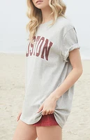 John Galt Light Gray Boston Oversized T-Shirt