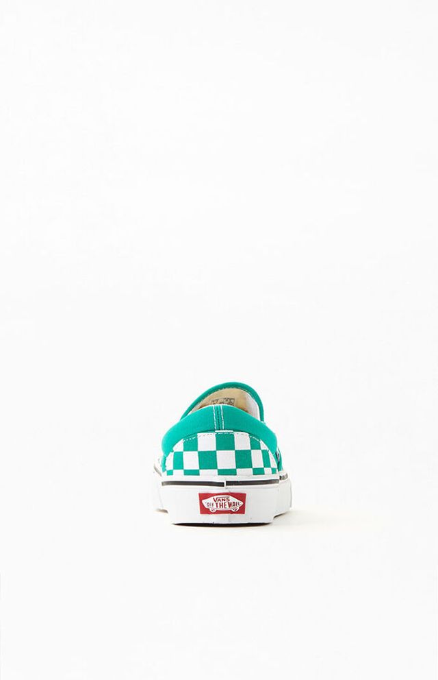 Green Pepper Checkered Classic Slip-On Sneakers