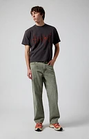 Pacsun Olive Overdyed Baggy Jeans