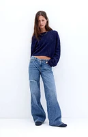 PacSun Medium Indigo Low Rise Baggy Jeans