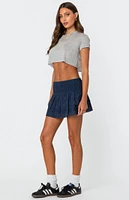 Edikted Scrunchy Ruffled Eyelet Mini Skirt