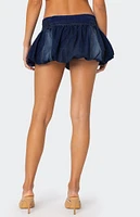 Edikted Double Belted Denim Bubble Skort