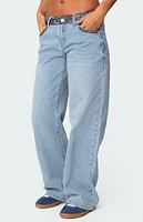 Edikted Bandana Bliss Low Rise Jeans