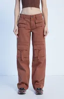 PacSun Brown Low Rise Utility Cargo Pants