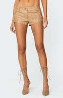 Edikted Audrey Faux Leather Studded Micro Shorts