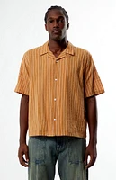 PacSun Striped Pointelle Camp Shirt
