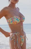 Pacsun Eco Floral Splash Curtain Tie Side Bikini Bottom