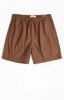 PacSun Brown Cole Cotton Volley Shorts