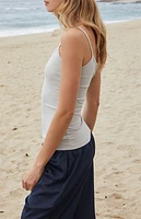 John Galt Blue & White Striped Tank Top