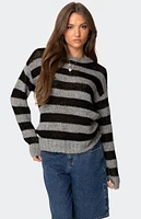 Edikted Light Knit Striped Sweater