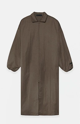 Fear of God Essentials Brown Textured Nylon Trench Coat