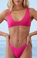 TOAST Eco Pink Signature Scoop Cropped Bikini Top